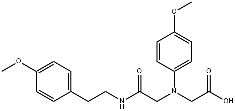 [(4-methoxyphenyl)(2-{[2-(4-methoxyphenyl)ethyl]amino}-2-oxoethyl)amino]acetic acid Structure