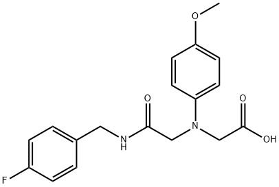 [{2-[(4-fluorobenzyl)amino]-2-oxoethyl}(4-methoxyphenyl)amino]acetic acid Structure
