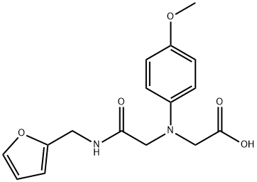 [{2-[(2-furylmethyl)amino]-2-oxoethyl}(4-methoxyphenyl)amino]acetic acid Structure