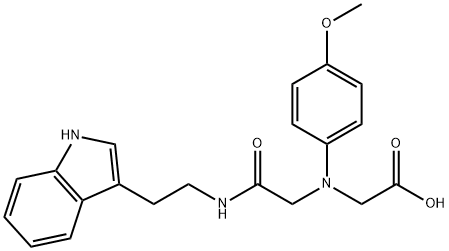 [(2-{[2-(1H-indol-3-yl)ethyl]amino}-2-oxoethyl)(4-methoxyphenyl)amino]acetic acid Structure