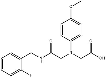 [{2-[(2-fluorobenzyl)amino]-2-oxoethyl}(4-methoxyphenyl)amino]acetic acid Struktur