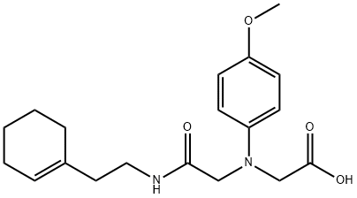 [{2-[(2-cyclohex-1-en-1-ylethyl)amino]-2-oxoethyl}(4-methoxyphenyl)amino]acetic acid Structure