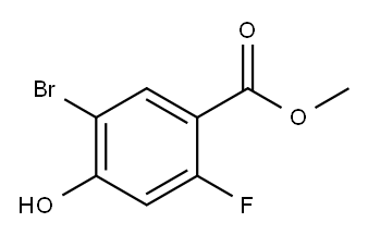 5-Bromo-2-fluoro-4-hydroxy-benzoic acid methyl ester, 1142227-35-7, 结构式