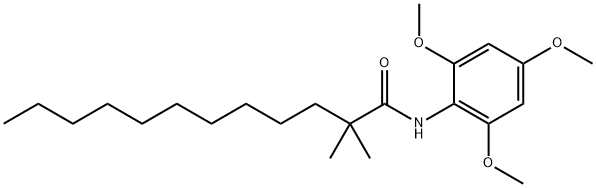 N-(2,4,6-トリメトキシフェニル)-2,2-ジメチルドデカンアミド 化学構造式