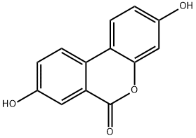 3,8-ジヒドロキシ-6H-ジベンゾ[b,d]ピラン-6-オン 化学構造式
