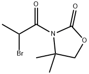 3-(2溴丙酰)-4,4-二甲基-1,3-恶唑烷-2-酮, 114341-88-7, 结构式