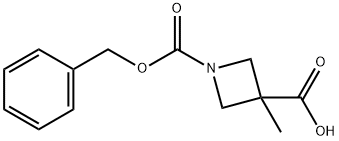 1-(苄氧基羰基)-3-甲基氮杂丁烷-3-羧酸 结构式