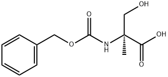 (S)-2-(benzyloxycarbonylamino)-3-hydroxy-2-methylpropanoic acid Struktur