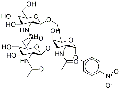 4-Nitrophenyl 2-Acetamido-3,6-di-O-(2-acetamido-2-deoxy-β-D-glucopyranosyl)
-2-deoxy-α-D-galactopyranoside Structure