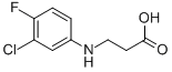 B-ALANINE, N-(3-CHLORO-4-FLUOROPHENYL)- 结构式