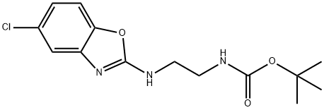 N-[2-[(5-氯-2-苯并恶唑基)氨基]乙基]氨基甲酸叔丁酯 结构式