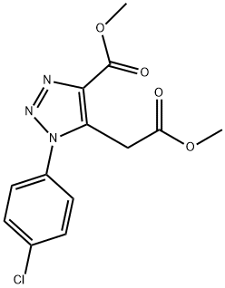 METHYL 1-(4-CHLOROPHENYL)-5-(2-METHOXY-2-OXOETHYL)-1H-1,2,3-TRIAZOLE-4-CARBOXYLATE Struktur