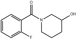 (2-Fluoro-phenyl)-(3-hydroxy-piperidin-1-yl)-Methanone, 98+% C12H14FNO2, MW: 223.25 Struktur