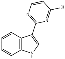3-(4-氯-2-嘧啶基)-1H-吲哚 结构式