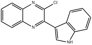 2-氯-3-(1H-吲哚-3-基)喹喔啉 结构式