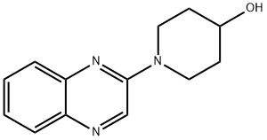1-(2-喹喔啉基)-4-哌啶醇 结构式