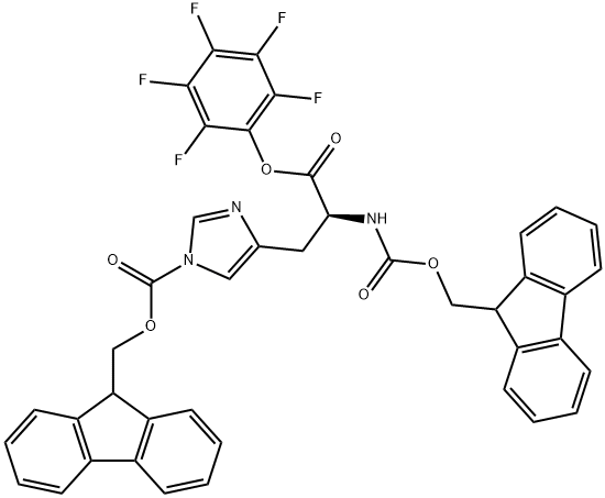 FMOC-HIS(FMOC)-OPFP, 114616-10-3, 结构式