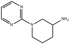 1-(2-ピリミジニル)-3-ピペリジンアミン 化学構造式