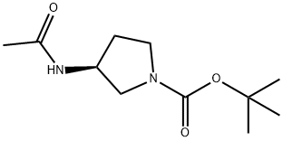 S-1-BOC-3-乙酰氨基吡咯烷,114636-37-2,结构式