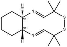 1,2,3,4,4a,12a-hexahydro-7,7,10,10-tetramethyl-7H,10H-8,9-dithia-5,12-diazabenzocyclodecene 化学構造式