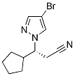 (BETAR)-4-溴-BETA-环戊基-1H-吡唑-1-丙腈 结构式