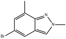 5-ブロモ-2,7-ジメチル-2H-インダゾール 化学構造式
