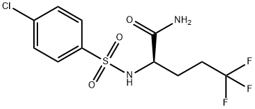 PentanaMide, 2-[[(4-chlorophenyl)sulfonyl]aMino]-5,5,5-trifluoro-, (2R)- Struktur
