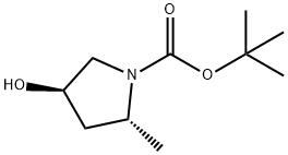 (2R,4R)-N-Boc-4-羟基-2-甲基吡咯烷,114676-93-6,结构式