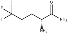 (R)-2-アミノ-5,5,5-トリフルオロペンタンアミド 化学構造式