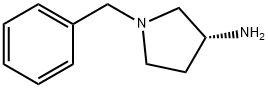 (3R)-(-)-1-ベンジル-3-アミノピロリジン 化学構造式