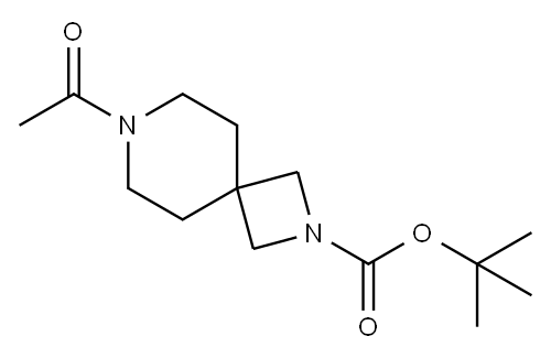 2,7-Diazaspiro[3.5]nonane-2-carboxylic acid, 7-acetyl-, 1,1-diMethylethyl ester Structure