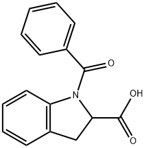 1-benzoyl-2,3-dihydro-1H-indole-2-carboxylic acid Structure