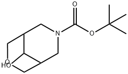 9-ヒドロキシ-3-オキサ-7-アザビシクロ[3.3.1]ノナン-7-カルボン酸TERT-ブチル 化学構造式