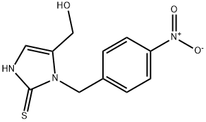 4-HYDROXYMETHYL-3-(4-NITRO-BENZYL)-2-MERCAPTO-3H-IMIDAZOLE
 Struktur
