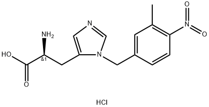 3-(3-甲基-4-硝基苄基)-L-组氨酸二盐酸 结构式