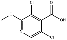 3,5-ジクロロ-2-メトキシイソニコチン酸 化学構造式