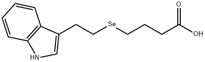 4-[[2-(1H-インドール-3-イル)エチル]セレノ]酪酸 化学構造式