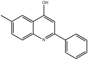 4ヒドロキシ6メチル2フェニルキノリン 化学構造式