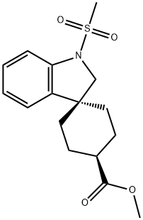 Spiro[cyclohexane-1,3'-[3H]indole]-4-carboxylic acid, 1',2'-dihydro-1'-(Methylsulfonyl)-, Methyl ester, trans-|