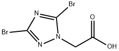 (3,5-dibromo-1H-1,2,4-triazol-1-yl)acetic acid Structure