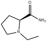 (S)-(-)-1-エチル-2-ピロリジンカルボキサミド 化学構造式