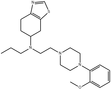 [2-[4-(2-Methoxyphenyl)piperazin-1-yl]ethyl](propyl)(4,5,6,7-tetrahydrobenzothiazol-6-yl)amine Structure
