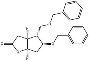 2H-Cyclopenta[b]furan-2-one, hexahydro-5-(phenylMethoxy)-4-[(phenylMethoxy)Methyl]-, [3aS-(3aa,4a,5b,6aa)]- Struktur