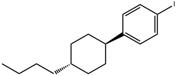 4-trans(4-N-ブチルシクロへキシル)ヨウドベンゼン 化学構造式
