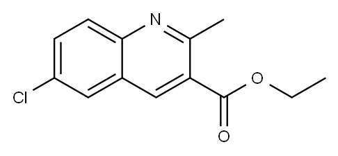 6-CHLORO-2-METHYLQUINOLINE-3-CARBOXYLIC ACID ETHYL ESTER, 114858-39-8, 结构式