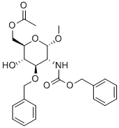 a-D-Glucopyranoside, methyl 2-deoxy-2-[[(phenylmethoxy)carbonyl]amino]-3-O-(phenylmethyl)-, 6-acetate Struktur