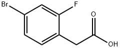4-溴-2-氟苯乙酸, 114897-92-6, 结构式