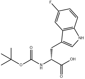 BOC-5-FLUORO-D-TRYPTOPHAN Struktur