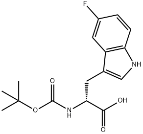 BOC-5-FLUORO-D-TRYPTOPHAN Structure