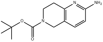 tert-butyl 2-amino-7,8-dihydro-1,6-naphthyridine-6(5H)-carboxylate Struktur